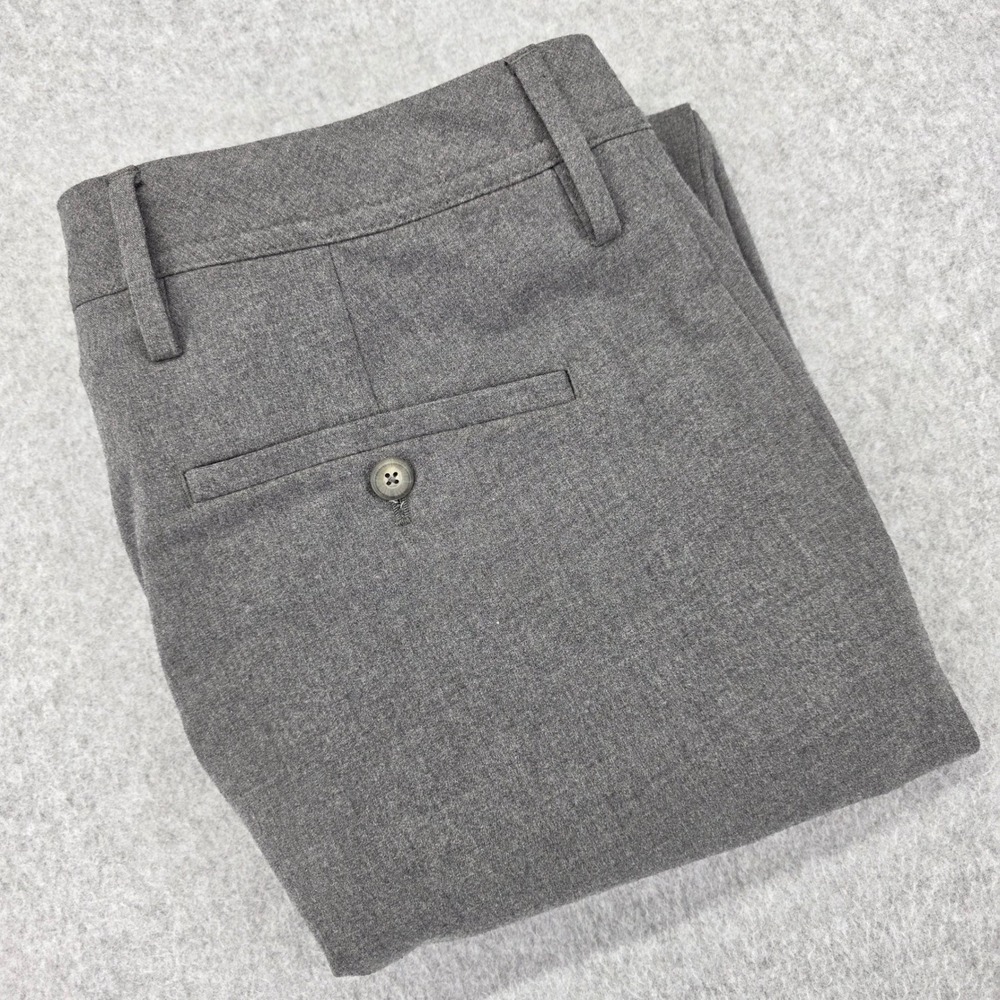 Roundtree & Yorke Men's Grey Flat Front Dress Pants Size 34x32 Business Casual‎